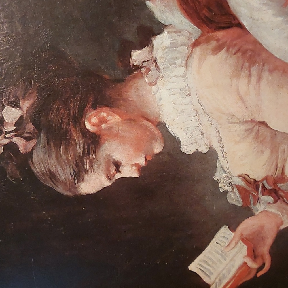 Vintage Framed Print "Young Girl Reading" By Jean-Honore Fragonard - Picture 2 of 6